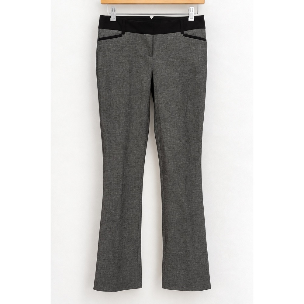 Express Columnist Barely Boot Gray Textured Dress Pants Women 8R NWT